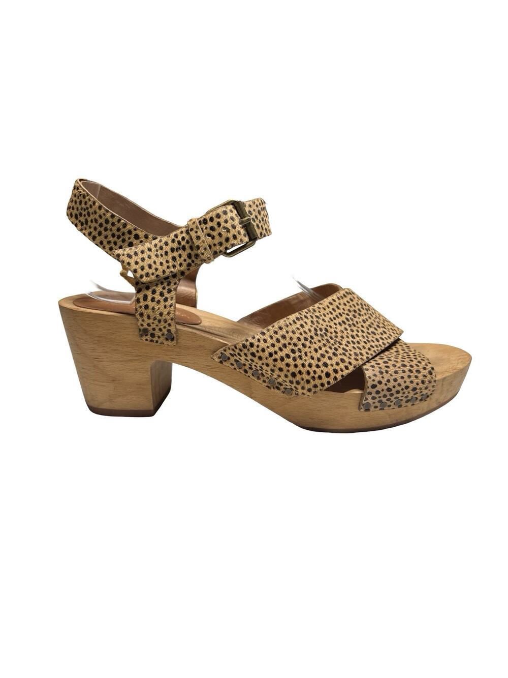 Madewell Johanna Crisscross Clog Sandal Calfhair Leather Sz 8.5 M AS IS